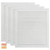 Solid Pine White Louver Doors (4-pack, 69x59.4cm