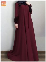 Lace Vintage Muslim Dress