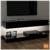 TV Cabinet with LED Lights - Black 47.2