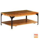 Wooden Coffee Table with Shelf - 39.4
