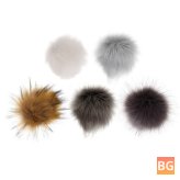 10Pcs 12CM DIY Faux Fur Ball Cool Colors Hat Accessories