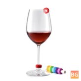CIRCLE JOY CJ-SBH01 Rainbow Drinking Glass Identification Ring - 8 Colors