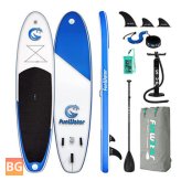 FunWater Inflatable SUP paddle board - 335 x 82 x 15 cm - 150 kg - backpack - with adjustable paddle pump