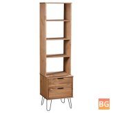 Light Wood Book Cabinet with Solid Pine Wood