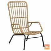 Garden Chair with Rattan Fabric
