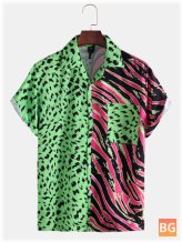 Short Sleeved Shirts with Animal Print