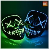 Halloween LED Mask Purge Masks - Election Mascara Costume DJ Party Light Up Masks Glow In Dark 10 Colors