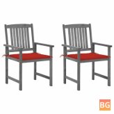 Director's Chairs with Cushions - Gray