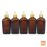 Amber Glass Toner Bottle with Liquid Pipette - Reusable