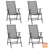 4-Piece Mesh Chairs with Steel Arms and Legs