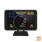 DC5-24V Car HUD with GPS Speedometer, Compass & More