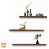 3-Piece Floating Wood Wall Shelf Set