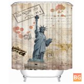 Completely Polyester Shower Curtain with Hocks