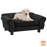 Black Dog Sofa with Cushion