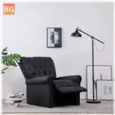 Black Faux Leather Reclining Chair