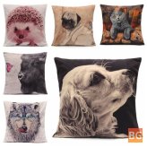 Short Throw Pillow Cover for Home Sofa - Vivid 3D Animal
