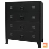 Metal Industrial Style Chest of Drawers - 30.7