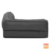 Linen Dog Bed Ergonomic Design - 75x53 cm - Dark Gray