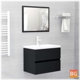 Bathroom Furniture Set - Black Chipboard