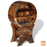 Wine Rack for 10 Bottles of Recycled Wood