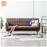 Brown Fabric Three-Seater Sofa (172x70x82 cm)