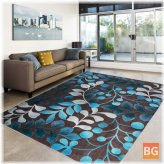 Anti-skid Carpet for Living Room, Bedroom, Office - mats with plant flowers design