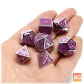 Heavy Metal Polyhedral Dice Set with Bag