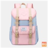 Women's Backpack with Patchwork Design