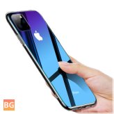 iPhone 11 6.1 inch Gradient Color Tempered Glass + Soft Silicone Edge Protective Case