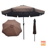10ft Round Patio Umbrella with Crank and Tilt for Outdoor Shade