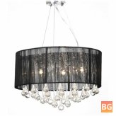 Chandelier with 85 crystals white