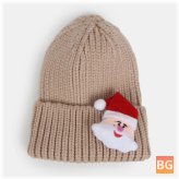 Women's Knitted Beanie Hat - Christmas Cartoon Design