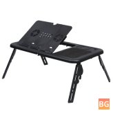 Table with Mouse Pad and Folding Stand for Laptops