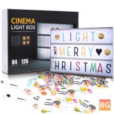 A4 LED Light Box with DIY Letters and Symbols for Messages
