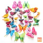 Double Layer Butterfly Wall Sticker Set