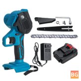 6" Cordless Electric Chainsaw with Battery Indicator and Stepless Speed Control, for Woodworking and Makita-Compatible
