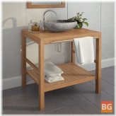 Bathroom washbasin cabinet 74x42x75 cm solid teak wood