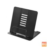 Bookshelf Document Holder - Steel Book Holder with Six Angles Reading Tool