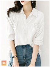 Pocketed Button-Up Shirt