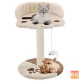 Vidaxl 170543 Cat Tree - 40 cm Scratcher Tower Home Furniture Climbing Frame Toy with Supplies for Pets