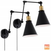 Black Power Cord for 1/2Pcs Swing Arm Wall Lamp
