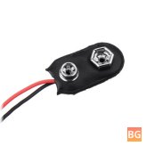 9V Battery Button Power Plug with DC 9Volt Capacity