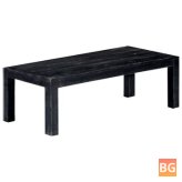 110cm Mango Wood Black Coffee Table