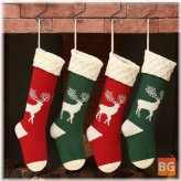 Christmas Socks Ornaments gift bag - Elk Pattern