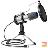 ELEGIANT Gaming USB Microphone with Stand & Pop Filter
