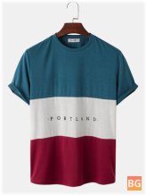 Short Sleeve T-Shirts with Men's Letter Print