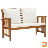 Garden Bench with Cushions - 46.9