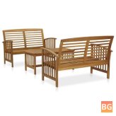 Garden Lounge Set - Solid Acacia Wood