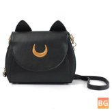 Women's Crossbody Bag with Moon Print and Ear Pattern