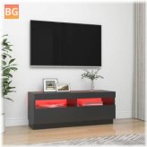 TV Cabinet with LED Lights - Gray 39.4